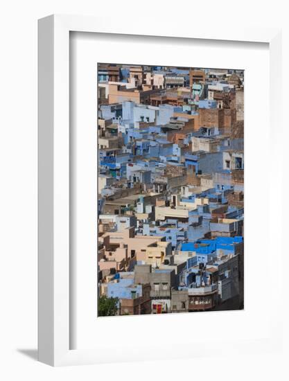 The Traditional Blue-Washed Houses of Jodhpur, Rajasthan, India, Asia-Martin Child-Framed Photographic Print