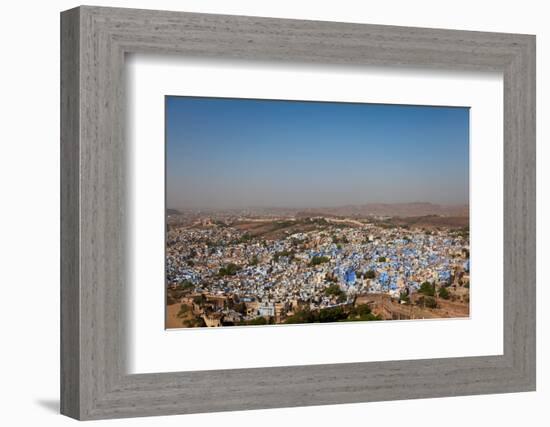 The Traditional Blue-Washed Houses of Jodhpur, Rajasthan, India, Asia-Martin Child-Framed Photographic Print