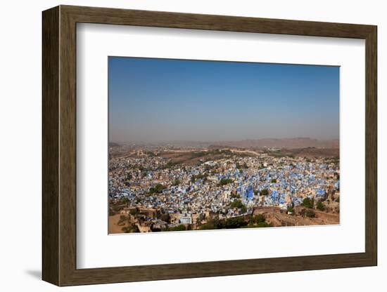 The Traditional Blue-Washed Houses of Jodhpur, Rajasthan, India, Asia-Martin Child-Framed Photographic Print