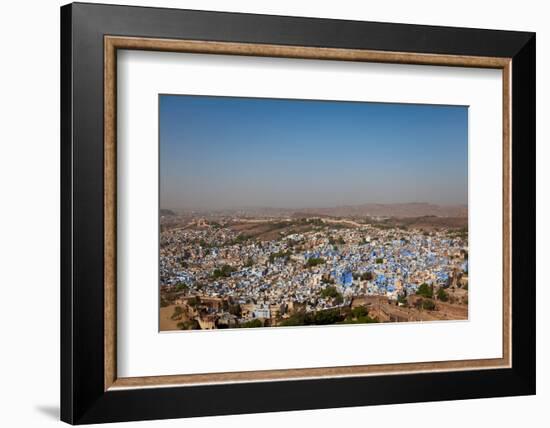 The Traditional Blue-Washed Houses of Jodhpur, Rajasthan, India, Asia-Martin Child-Framed Photographic Print