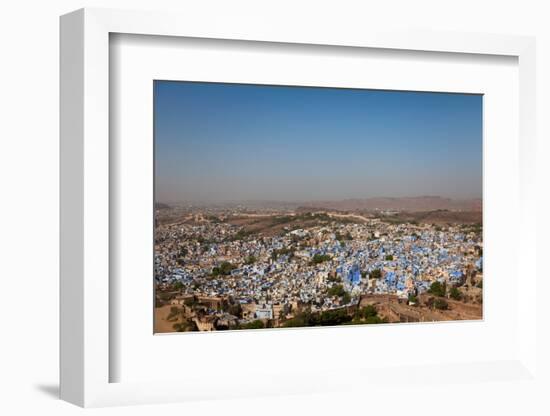 The Traditional Blue-Washed Houses of Jodhpur, Rajasthan, India, Asia-Martin Child-Framed Photographic Print