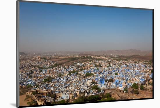 The Traditional Blue-Washed Houses of Jodhpur, Rajasthan, India, Asia-Martin Child-Mounted Photographic Print