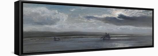 The Traeth Mawr, Moonlight, 1872-73 (Oil on Canvas)-Henry Moore-Framed Premier Image Canvas