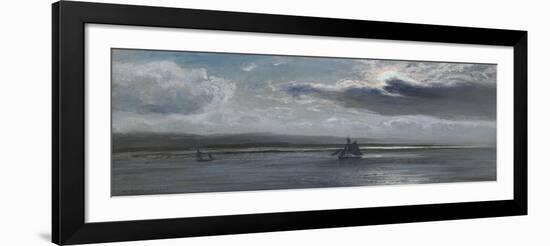 The Traeth Mawr, Moonlight, 1872-73 (Oil on Canvas)-Henry Moore-Framed Giclee Print