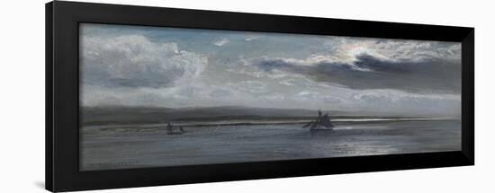 The Traeth Mawr, Moonlight, 1872-73 (Oil on Canvas)-Henry Moore-Framed Giclee Print