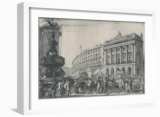 'The Traffic at Piccadilly Circus, 1914', (1920)-Randolph Schwabe-Framed Giclee Print