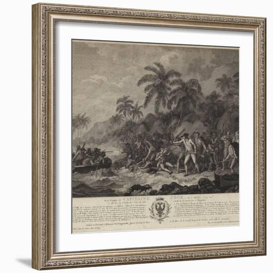 The Tragic Death of Captain Cook-John Webber-Framed Giclee Print