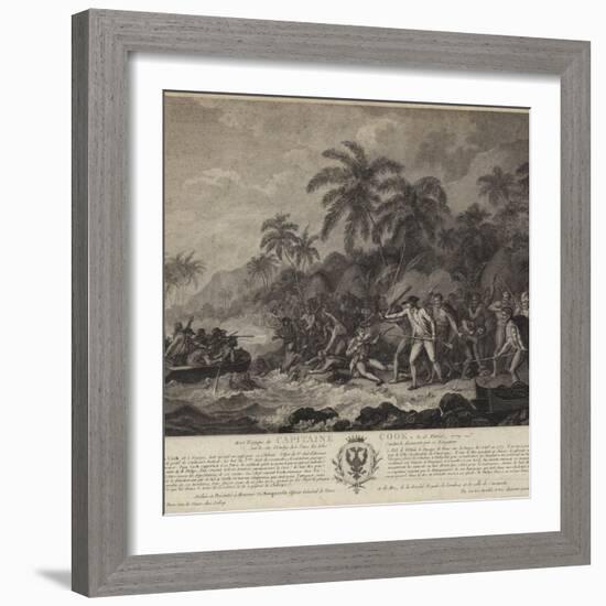 The Tragic Death of Captain Cook-John Webber-Framed Giclee Print