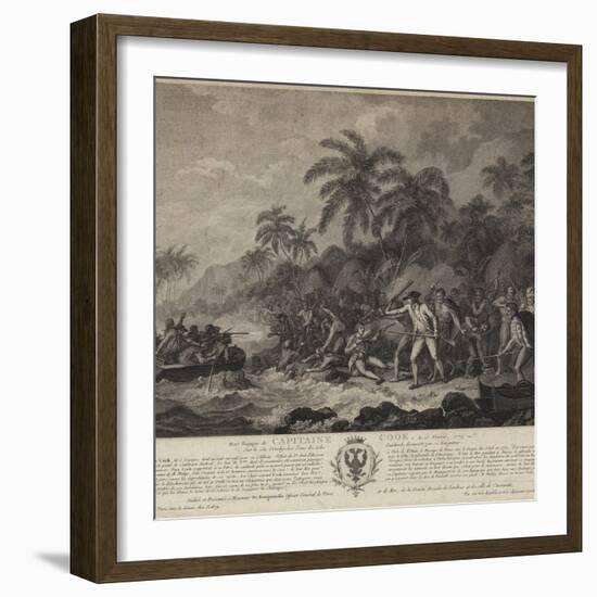 The Tragic Death of Captain Cook-John Webber-Framed Giclee Print