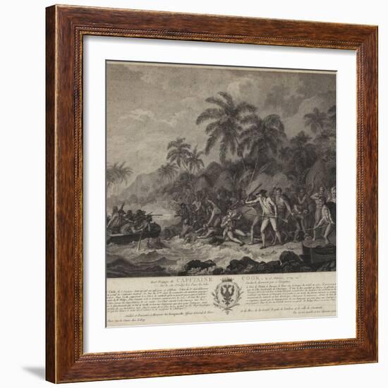 The Tragic Death of Captain Cook-John Webber-Framed Giclee Print