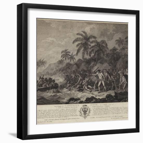 The Tragic Death of Captain Cook-John Webber-Framed Giclee Print