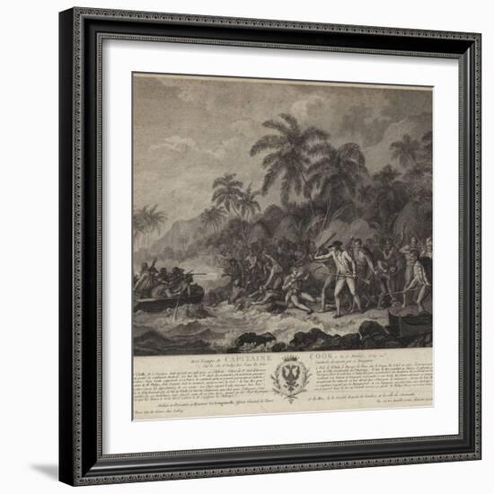 The Tragic Death of Captain Cook-John Webber-Framed Giclee Print