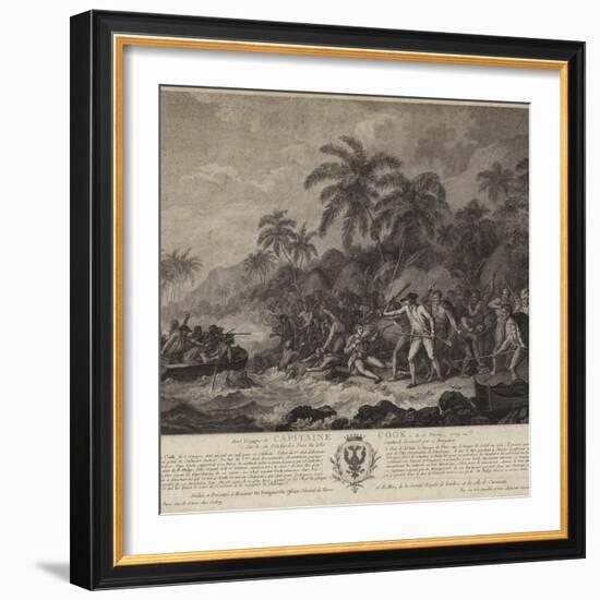 The Tragic Death of Captain Cook-John Webber-Framed Giclee Print