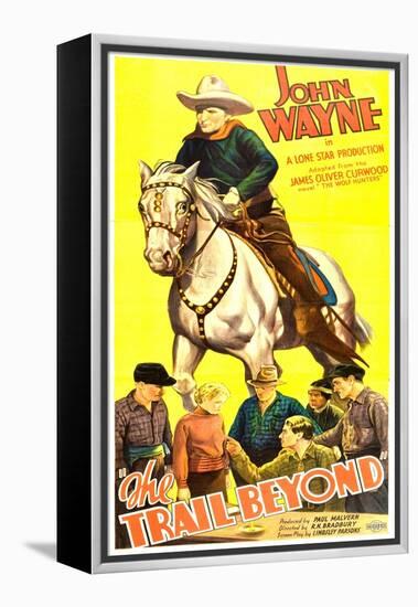 THE TRAIL BEYOND, top: John Wayne, bottom second from left: Verna Hillie, 1934.-null-Framed Stretched Canvas