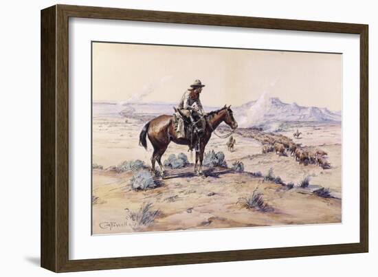 The Trail Boss-Charles Marion Russell-Framed Giclee Print