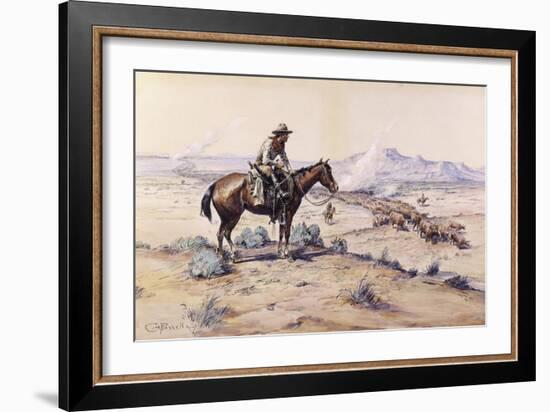 The Trail Boss-Charles Marion Russell-Framed Giclee Print