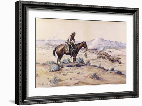 The Trail Boss-Charles Marion Russell-Framed Giclee Print