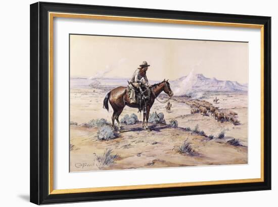 The Trail Boss-Charles Marion Russell-Framed Giclee Print