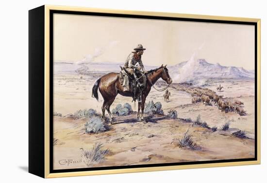 The Trail Boss-Charles Marion Russell-Framed Premier Image Canvas