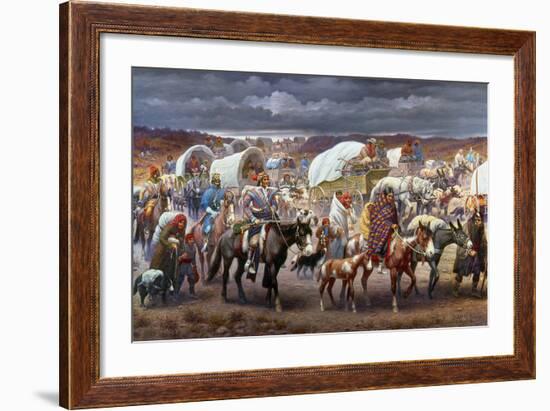 The Trail Of Tears, 1838-Robert Lindneux-Framed Giclee Print