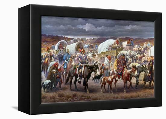 The Trail Of Tears, 1838-Robert Lindneux-Framed Premier Image Canvas