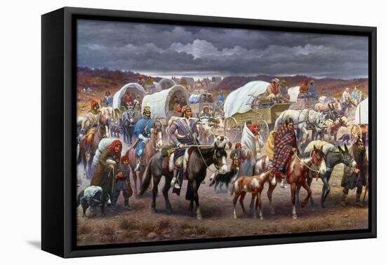 The Trail Of Tears, 1838-Robert Lindneux-Framed Premier Image Canvas