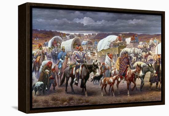 The Trail Of Tears, 1838-Robert Lindneux-Framed Premier Image Canvas