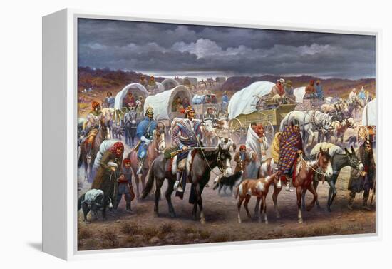 The Trail Of Tears, 1838-Robert Lindneux-Framed Premier Image Canvas