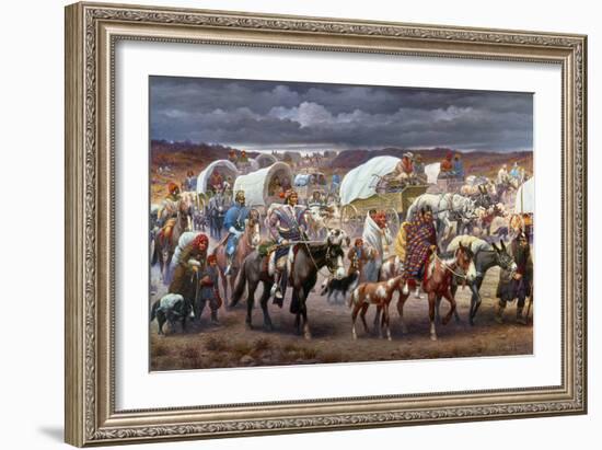 The Trail Of Tears, 1838-Robert Lindneux-Framed Giclee Print