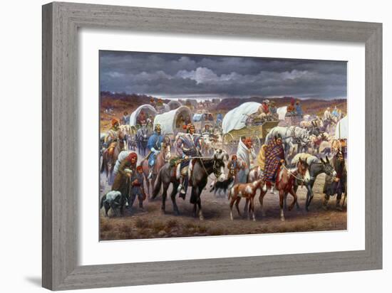 The Trail Of Tears, 1838-Robert Lindneux-Framed Giclee Print