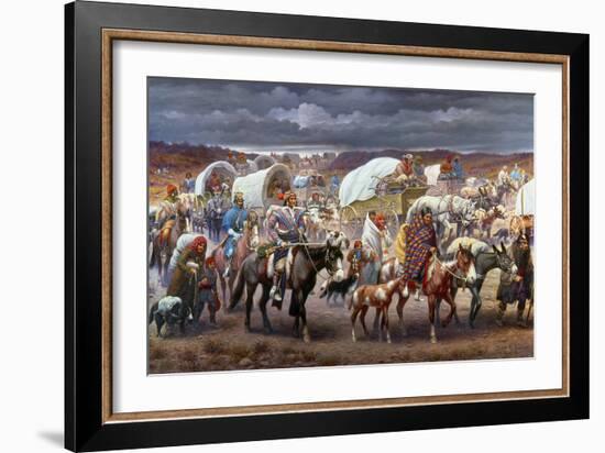 The Trail Of Tears, 1838-Robert Lindneux-Framed Giclee Print