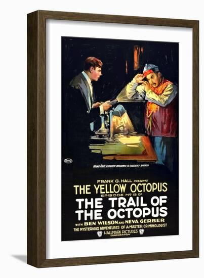 The Trail of the Octopus, Ben Wilson in 'Episode No. 15: The Yellow Octopus', 1919-null-Framed Art Print