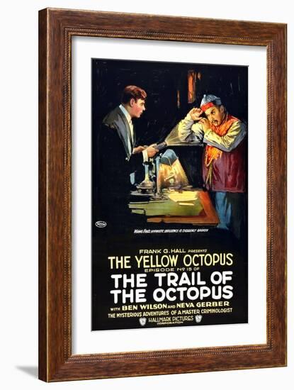 The Trail of the Octopus, Ben Wilson in 'Episode No. 15: The Yellow Octopus', 1919-null-Framed Art Print