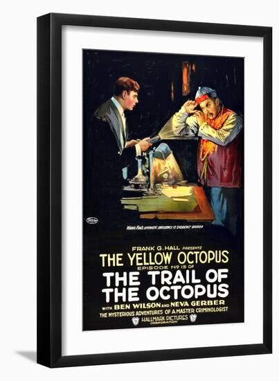 The Trail of the Octopus, Ben Wilson in 'Episode No. 15: The Yellow Octopus', 1919-null-Framed Art Print