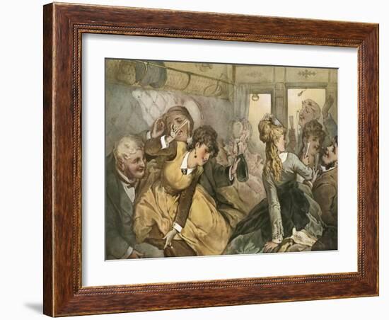 The Train of Pleasure for Madame Tellier's House-null-Framed Giclee Print