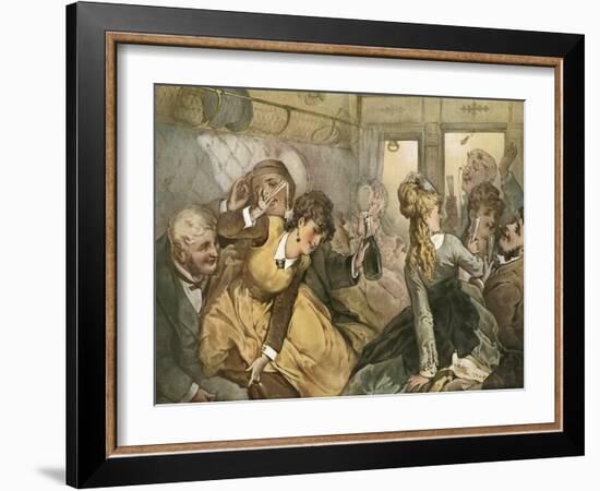 The Train of Pleasure for Madame Tellier's House-null-Framed Giclee Print