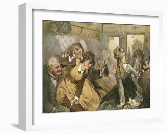 The Train of Pleasure for Madame Tellier's House-null-Framed Giclee Print