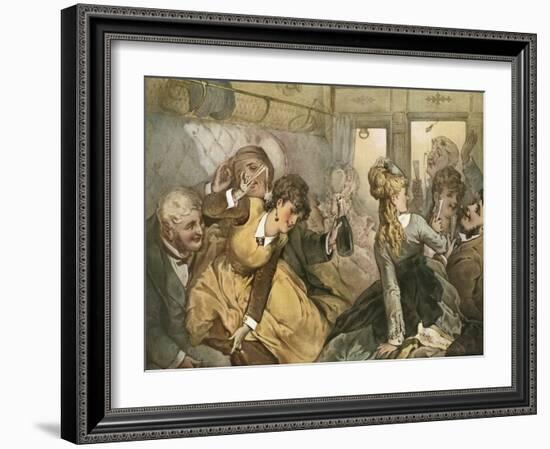 The Train of Pleasure for Madame Tellier's House-null-Framed Giclee Print