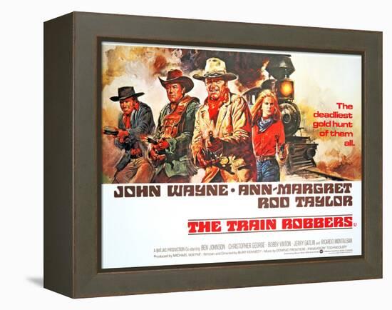 The Train Robbers, Rod Taylor, Ben Johnson, John Wayne, Ann-Margret, 1973-null-Framed Stretched Canvas