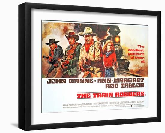 The Train Robbers, Rod Taylor, Ben Johnson, John Wayne, Ann-Margret, 1973-null-Framed Art Print