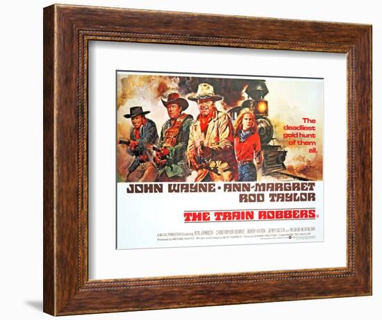 The Train Robbers, Rod Taylor, Ben Johnson, John Wayne, Ann-Margret, 1973-null-Framed Premium Giclee Print