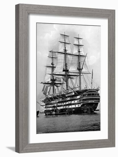 The Training Ship HMS 'St Vincent' at Portsmouth, Hampshire, 1896-Symonds & Co-Framed Giclee Print