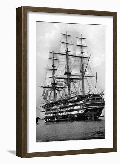 The Training Ship HMS 'St Vincent' at Portsmouth, Hampshire, 1896-Symonds & Co-Framed Giclee Print