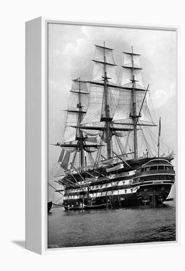 The Training Ship HMS 'St Vincent' at Portsmouth, Hampshire, 1896-Symonds & Co-Framed Premier Image Canvas