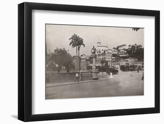 'The Tram passing the Praca da Gloria', 1914-Unknown-Framed Photographic Print