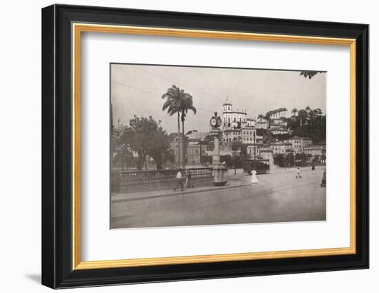 'The Tram passing the Praca da Gloria', 1914-Unknown-Framed Photographic Print