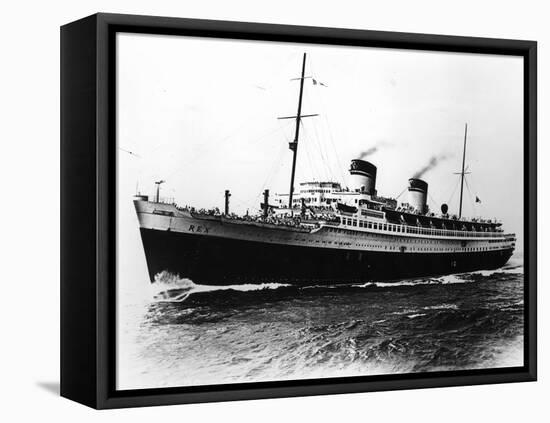 The Transatlantic Rex Sailing the Atlantic Ocean-null-Framed Premier Image Canvas