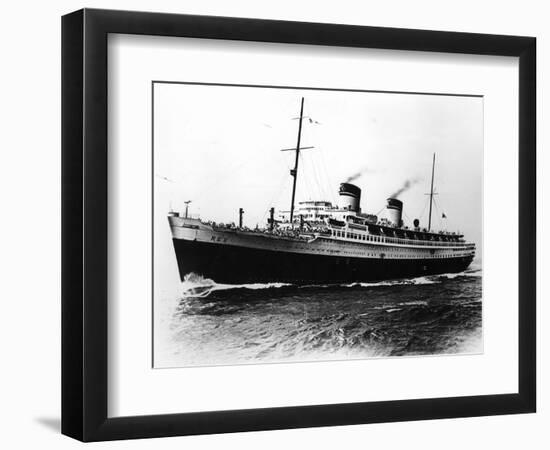 The Transatlantic Rex Sailing the Atlantic Ocean-null-Framed Photographic Print