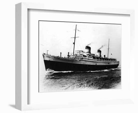 The Transatlantic Rex Sailing the Atlantic Ocean-null-Framed Photographic Print