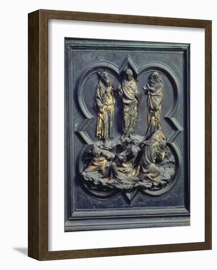 The Transfiguration, Ninth Panel of the North Doors of the Baptistery of San Giovanni, 1403-24-Lorenzo Ghiberti-Framed Giclee Print